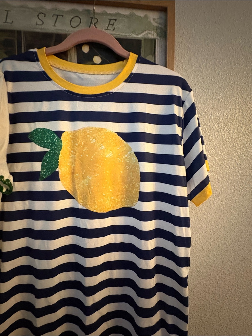 Two Lemon Graphic Tee - White & Navy - Picture 4 of 6